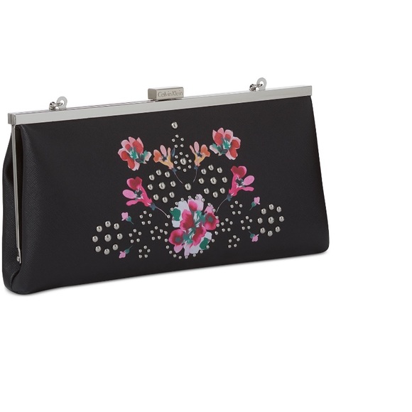 Calvin Klein Clutch Black Floral ❤️ 👛